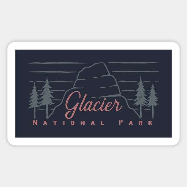 Glacier National Park Sticker by SommersethArt